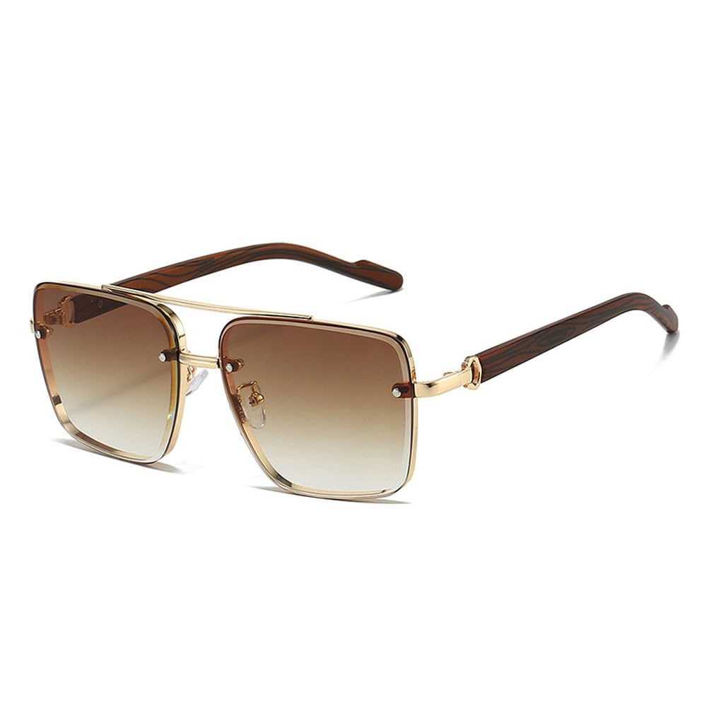 Modische Retro-Sonnenbrille aus Metall, quadratische Gläser, Herren- und Damen-Fahrbrille, UV400