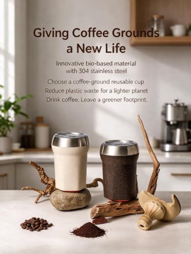 ChayWillow Coffee Grounds Reusable Travel Mug 304 Stainless Steel - image 3