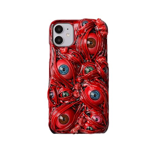 Coque iPhone 11 horreur finie la banalité avec cet étui aux détails de sang et regard terrifiant