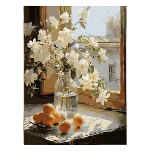 数字油絵 数字キット塗り絵 手塗り DIY絵 デジタル油絵 40x50cm ホーム オフィス装飾 (R)