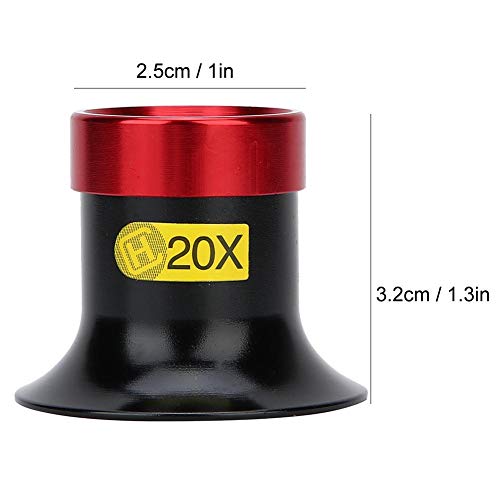 Eye Loupe 20X Watchmakers Inspection Jewelers Loupe Magnifier, Metal & Sapphire #TOP4