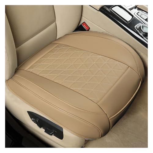 GLSOWEE Leather Car Seat Cover, Auto Front Bottom Seat Cover Luxury Car Seat Protector Anti-Slip Waterproof Cushion Cover with Storage Pocket, for Most Cars, Trucks, SUVs (Beige) by GLSOWEE - Used condition - US$20.16