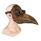 HQLCX Pest-Doktor Latex-Maske Lange Nase Schnabel Vogel Crow Cosplay Steampunk Halloween-Zubehör,A