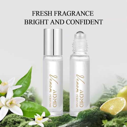 Image of ADMD Alcohol-Free Perfume Roll On Ball Bearing Design, 10ml Long Lasting Fragrance Oil, Fresh & Elegant Scent for Women & Men