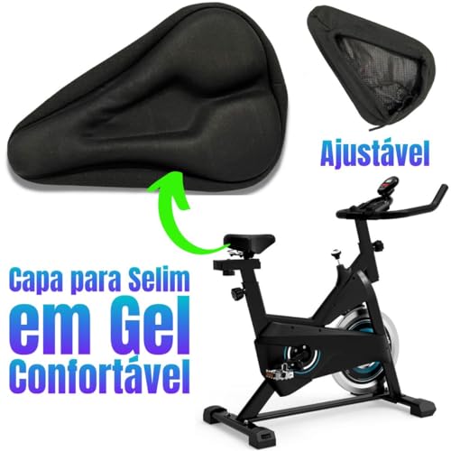 Capa de Selim Banco Assento de bicicleta, almofada em Gel para bicicletas e Bikes ergométricas com b