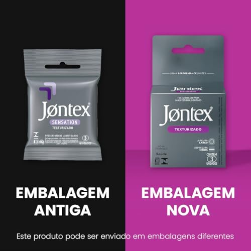Encontraproduto.com.br - Preservativo Lubrificado Sensation Texturizado Jontex Pacote 3 Unidades