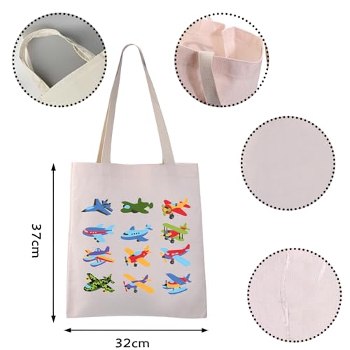 VAMSII Airplane Tote Bag Airplane Lover Gift Pilot Internship Gift Aviation Staff Gift Type Of Aircraft (Airplane tote)2
