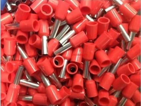 UYCUODLUY E0506 22 AWG 0.5mm2 Insulated Cord End Terminal Wire Ferrules