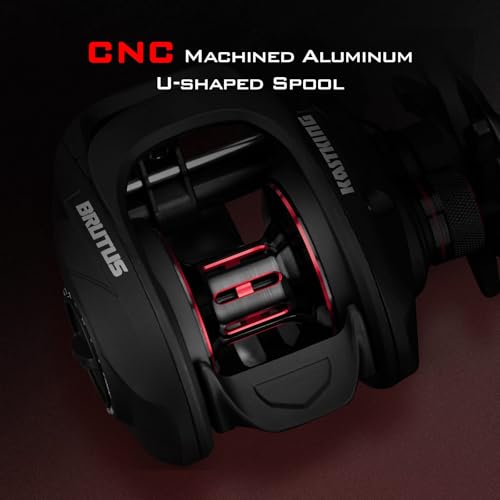 Image of KastKing Brutus Baitcasting Fishing Reel, Graphite Frame, 7.2:1 Gear Ratio, 5+1 Shielded Stainless-Steel Ball Bearings,10 Button Magnetic Braking System, 17.6LB Carbon Fiber Drag, Left Hand