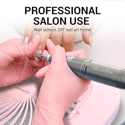 Image of MelodySusie Professional Nail Dust Collector, SPro 4000RPM Nail Vacuum Fan with 2 Powerful Suction Modes & Reusable Filter, Essential Tool for NAI Tech & Salon Use,Pink