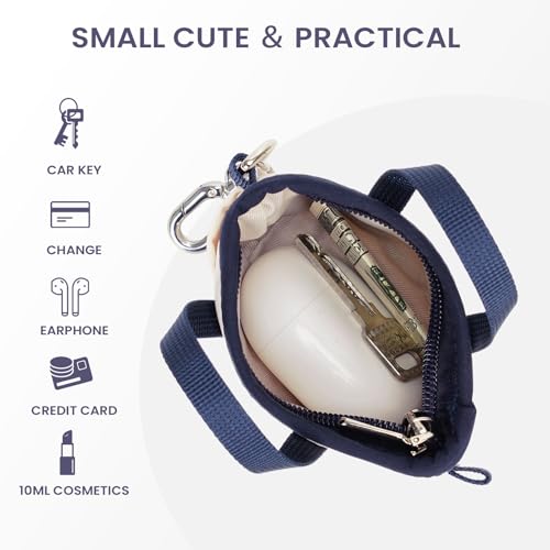 Image of Coin Purse Mini Tote Bag Keychain Small Change Purse Key Pouch Charm Pink Cute Makeup Bag Wallets Accessories for Handbags