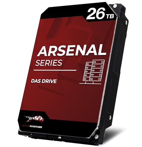 Water Panther Arsenal 26TB SATA 7200RPM 3.5-Inch DAS Hard Drive (SATA HDD, 26TB) (Renewed)