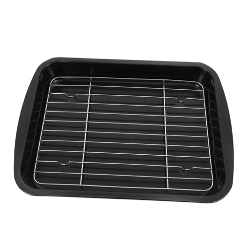 Abaodam Rectangular Roasting Pan with Design for Easy Flipping for Grilling Fish and Lobster Durable Construction Versatile Use for Home and Commercial