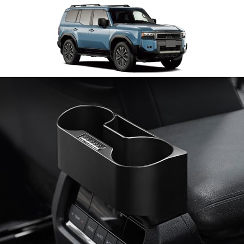 Armrest Box Water Cup Holder for 2024 2025 2026 Toyota Land Cruiser 250 & 1958 Prado Lc250 Rear Storage Box Interior Upgrade and Modification Accessories