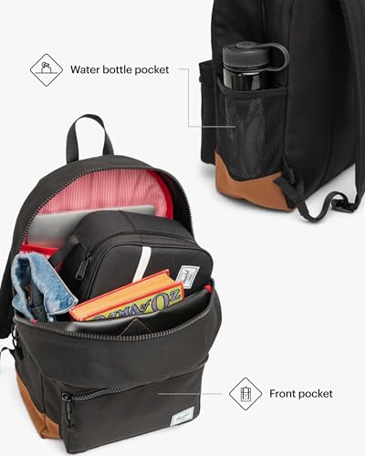 Herschel Supply Co. Youth Heritage Backpack, Black/Saddle Brown, 26 L