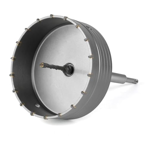 Image of BINOTA 160 mm (6-5 /16 inch) Concrete Hole Saw with SDS-Plus Shank | Tungsten carbide drill bit; SDS-Plus shank (220 mm); Cross-type center drill; Dry drilling for concrete /brick /stone /masonry
