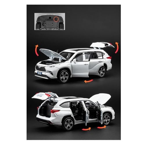 Modelo de Coche Decorativo 1:32 para Highlander 2023 SUV miniatura 6