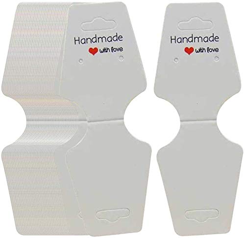 100 Stück Halskette Display Karten Halskette Karten Halter Kraftpapier Schmuckdisplay Hängende Karten für Halsketten, Armbänder, Schmuck Hängeetiketten - Stil 10 Cover
