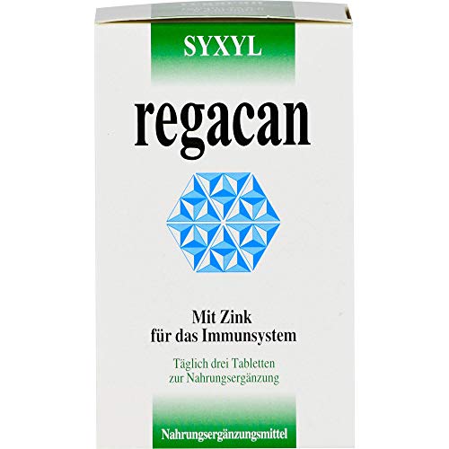 SYXYL Regacan - Nahrungsergänzungsmittel mit Zink für das Immunsystem sowie Maitake und Beta-D-Glucanen - Vegan, laktosefrei, glutenfrei - 90 Tabletten im Blister Cover