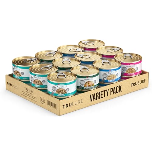 Weruva Truluxe Cat Food Variety Pack Trusurf Wet Cat Food 3oz Cans Pack of 24