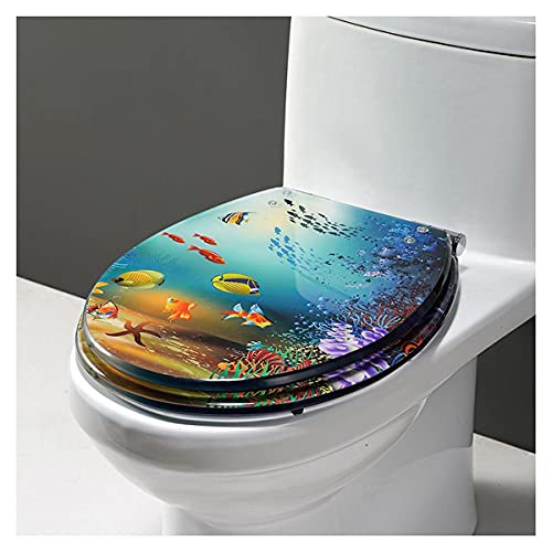 Abattant de toilette série océan en résine avec de vrais coquillages mer