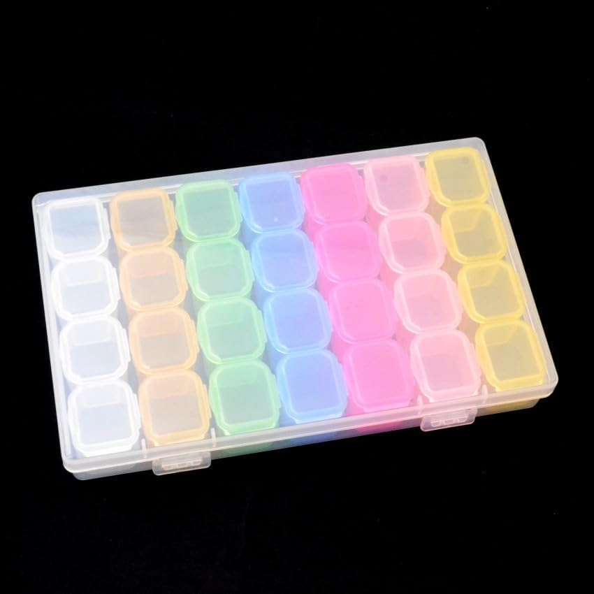 Necklace Transparent Storage Box Case Craft Beads Container