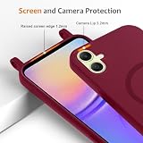 xinyunew Magnetyczne etui na telefon komórkowy Samsung Galaxy A06, etui na telefon komórkowy, kompatybilne z MagSafe, bezprzewodowe ładowanie, silikonowe etui na szyję, ze zdejmowanym sznurkiem do