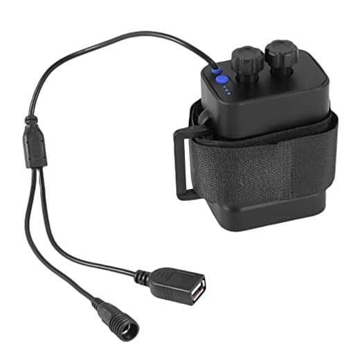 Yothfly Waterproof DIY 6X 18650 Case Box Cover with 12V DC and USB Supply for Bike LED Light Cell Phone, black