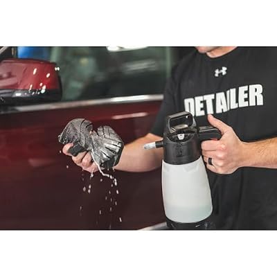 The Rag Company - Ultra Safe Sponge - Latest Foam Technology Safe for All Types of Paint and Wheel Finishes - Easy-to-Hold Ergonomic Grip for Wash Bucket and Rinseless Washing - Dark Grey
