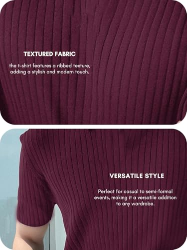 Image of DHRUVI Trendz Men's Cotton Blend Regular Fit Plain Casual Stylish Half Sleeve Polo T-Shirt