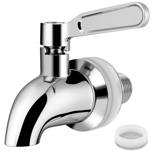 AOOTE Grifo Dispensador de Bebidas de Acero Inoxidable 304 de Repuesto,16 mm Grifo de Repuesto para Dispensador de Agua,Grifo para Dispensador de Bebidas de Repuesto Para Vino en Barrica,Cerveza