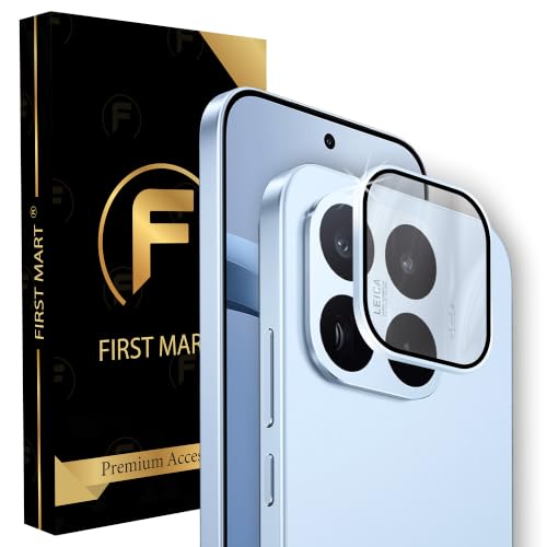Image of FIRST MART Blue Camera Ring Guard Protector for Xiaomi 17T | Tempered Glass with Metal Alloy Rings, HD Clear, Scratch Resistant, Case-Friendly | Pack of 1