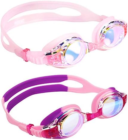 Aegend 2 Pack Kids Goggles, Swimming Goggles for Kids Age 4-16 Bo...