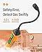 TopTes PT210S Gas Leak Detector, Natural Gas Detector with 4-inch Probe, Propane Leak Detector Locating Combustible Gases Like Natural Gas, Methane for Home, Measures%LEL (Incl. Batteries) - Orange