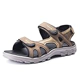 Men/Women's Sandals, Adjustable Straps with Arch Support Open Toe for Outdoors Size 7-13 Khaki