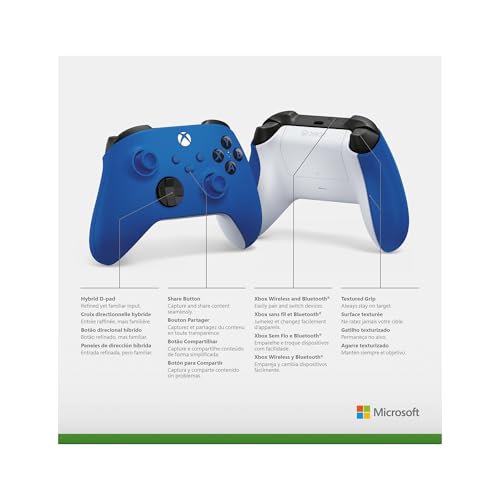 Controller Wireless, Shock Blue - per  One,  Series X|S, Windows 10/11, Android, iOS - Controller - Immagine 10
