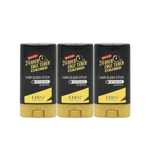 EBIN NEW YORK 24 Stunden Farbiger Sleek Stick_Jet Black 3er-Pack