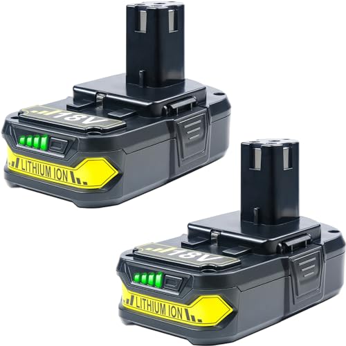 Image of DTK Battery Replacement for Ryobi 18V Battery One Plus P102 P103 P104 P105 P107 P108 P109 P190 P122 18V ONE+ Batteries Replacement 3.6Ah 2Packs