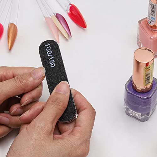 50 Count 100/180 Grits Mini Nail Files For Acrylic Nails And Natural Nails Double Sided Emery Boards Manicure Tool #TOP4