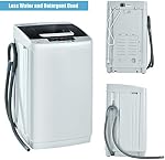 Giantex Full Automatic Washing Machine, 2 in 1 Portable Laundry Washer, 8.8lbs Washer and Spinner Combo, 1.04 cu.ft 10 Programs Built-in Drain Pump, Energy Saving Top Load for Apartment Dorm