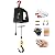 Electric Hoist Winch,1100lbs Electric Hoist 110 Volt 1500W Portable Electric Winch with Remote Control Wireless/Manual,Chain Hoist Overload Protection 25ft Lifting Height for Towing&Pure Copper Motor