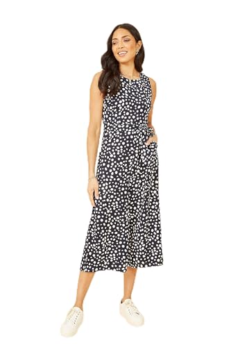 Mela London Mela Navy Blotch Print Culotte Jumpsuit Navy 10