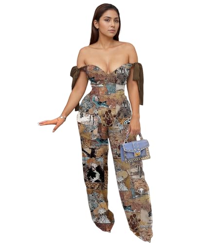 Nagfar Women Sexy V Neck Lace Up 2 Piece Outfit