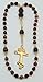 DivinejewelsbyBarb Handmade Orthodox Rosary, Handcarved Wood and Stainless Steel Cross