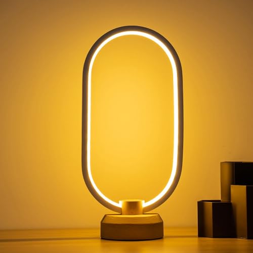 Lampe de bureau LED intelligente bois massif connectée USB