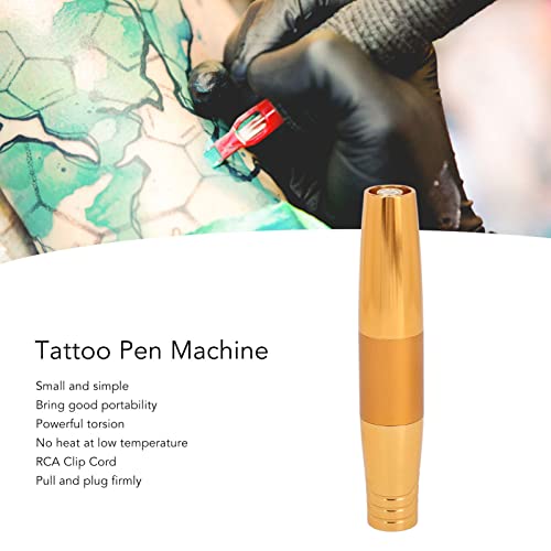 Tattoo Machine, Mini Tattoo Pen, Multifunctional Rca Tattoo Machine Long Lasting Rotate Cartridge Tattoo Pen, Tattoo Equipment Supply For Professionals And Beginners Tattoo Artists(金色) #TOP3
