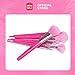 MINISO Barbie Makeup Brush Set 8 pcs Premium Synthetic Fiber Cosmetic Brushes for Foundation Blush Eyeshadow, Gift for Women Girls, Pink