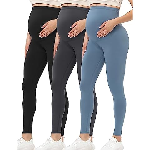 Buttergene Women's Over The Belly Maternity Leggings Cover