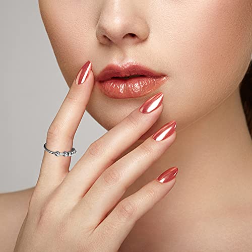 NUOBESTY Anel Fidget Ansiedade Ajustável com Miçangas, Anel Giratório, Anel de Meditação para Alivia