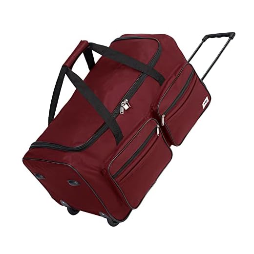 Deuba Bolso de Viaje XL Rojo 85L 70x36x34cm Trolley Bolso Deportivo Maleta con Ruedas y Candado